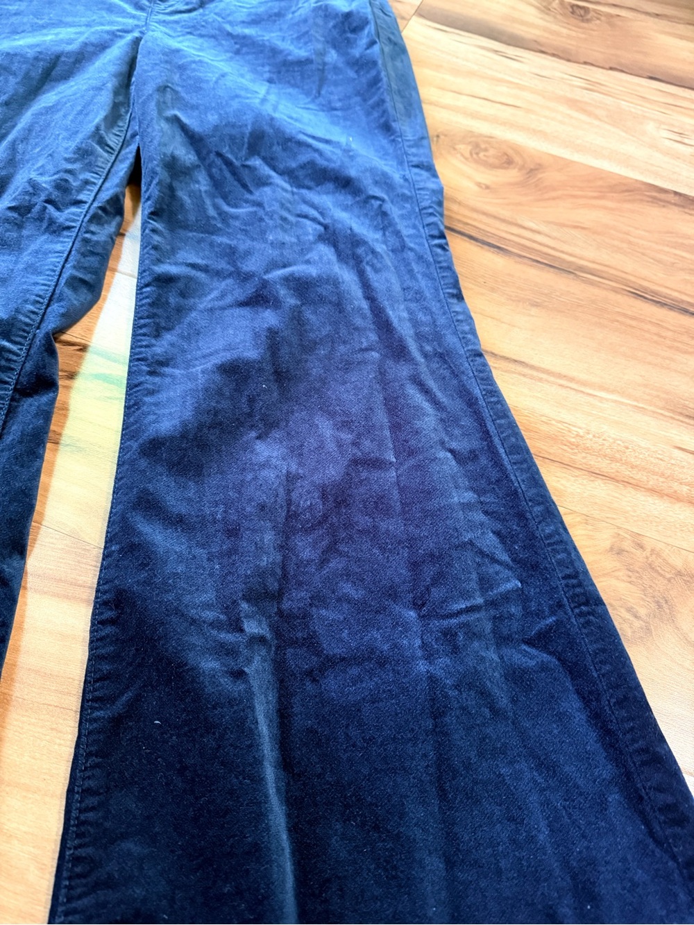 Anthropologie Pilcro Pull-On Retro Flare Velvet Jeans Teal Green Blue Size 29 - Picture 9 of 9